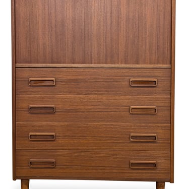 Drop Down Desk Teak Cabinet - 072440