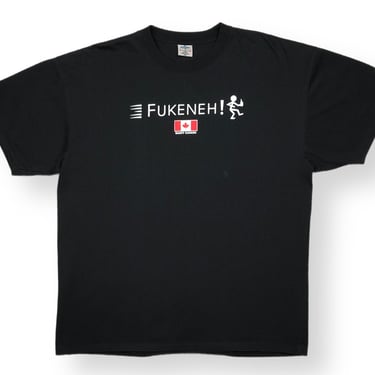 Vintage 90s “FUKENEH!” Banff Canada Funny Slogan/Phrase Drinking Graphic T-Shirt Size XL 