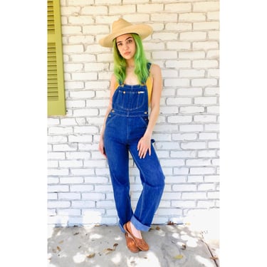 Lee USA Overalls // vintage 70s denim boho hippie jeans pants dress work wear jumpsuit workwear painter's painters painter // XS 24 25 