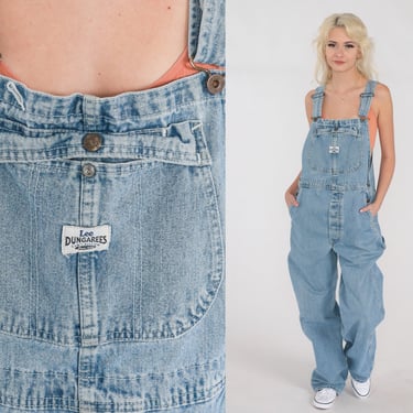 80s Overalls Lee Denim Dungarees Jean Jumpsuit Overall Pants Dungarees Bib Boyfriend Workwear Retro Carpenter Basic Vintage 1980s Medium M 