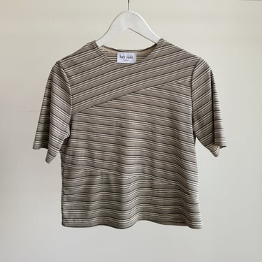 Chocolate Tonal Striped Tee