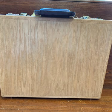 Oak Wood Suitcase Handcrafted by Alfred Haynes 
