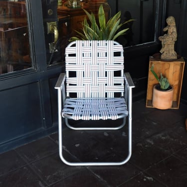 Vintage Folding Aluminum Chair