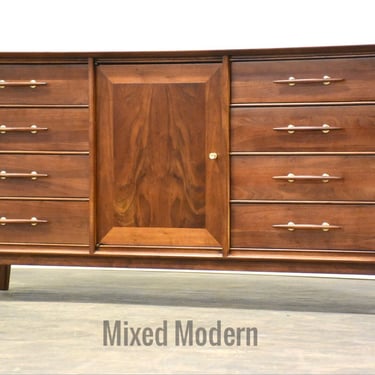 Refinished Walnut Dresser by Davis Furniture 
