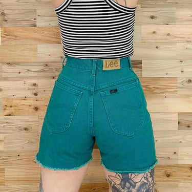 Lee Cut Off Teal Jean Shorts / Size 23 24 