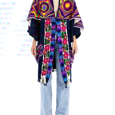 Morphew Collection Pink  Yellow  Cotton Geometric Design Beach Coat Duster 