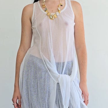 Natural Fibers Woven Mesh Dress