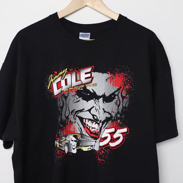 vintage NASCAR Jimmy Cole racing "The Joker" oversize black vintage 90s y2k black t-shirt -- size xl 
