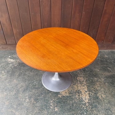 Danish Teak Coffee Table Side End table Pedestal Saarinen Vintage Mid-Century Burke Fritz Hansen 