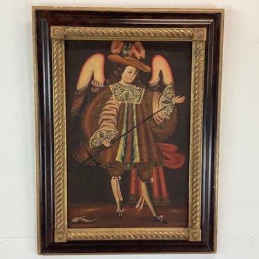 Vintage Religious Painting of Archangel Rafael 