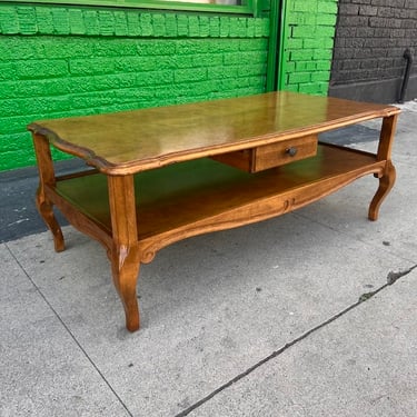 Remote Work | Mid-century Maple Coffee Table