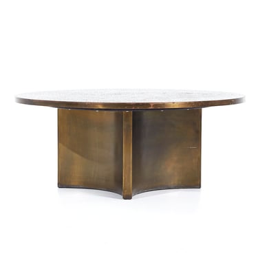 Philip and Kelvin LaVerne Mid Century Eternal Forest Bronze Coffee Table - mcm 