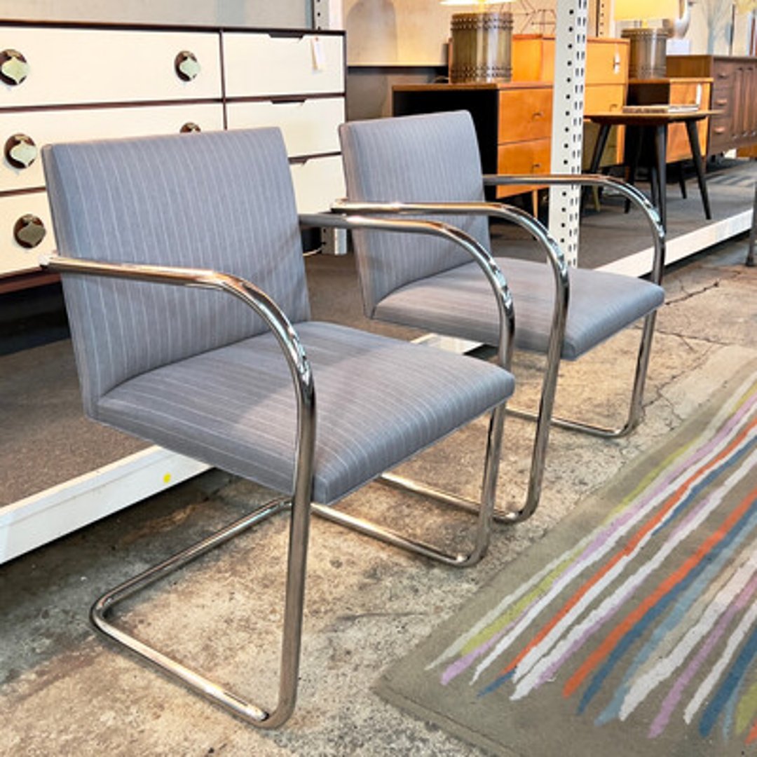 Knoll BRNO Chairs Tubular Chrome Midcentury Furniture Warehouse of