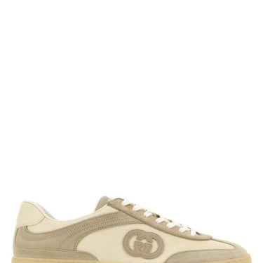 Gucci Men Two-Tone Mesh And Suede Sneakers