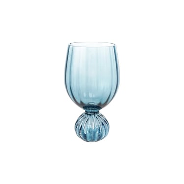 Pleated Foot Wine Glass