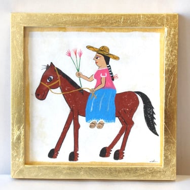 Luis Romero | Woman on a Horse Framed Print