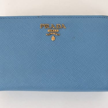 Prada Saffiano Leather Zip Wallet