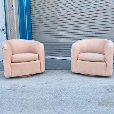 1960s Mid Century Swivel Lounge Chairs - Set of 2 