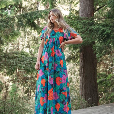 Fruit + Fauna Vintage 70s Hawaiian Dress | Colorful Psychedelic | Surf and  the City - Orcas, WA | ATTIC