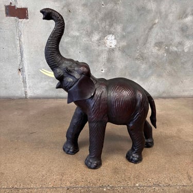 Large Leather Elephant