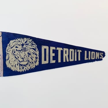 Vintage Detroit Lions NFL Football Pennant - As Is Condition 