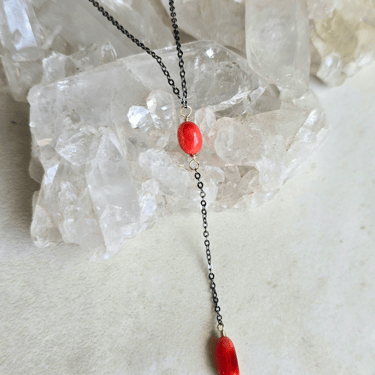 James + Jezebelle | Coral Oxi Silver + Goldfilled Lariat