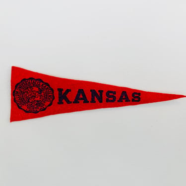 Vintage University of Kansas Mini 9 inch Pennant 