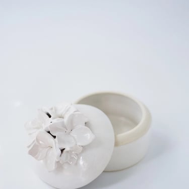 Ceramic Flower Lidded Jar