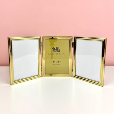 Triple Brass Frame for 5x7 Photos 