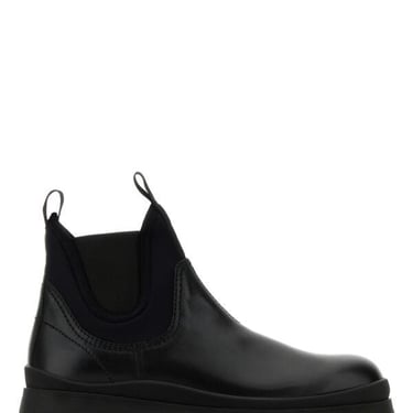 Prada Man Black Leather Ankle Boots