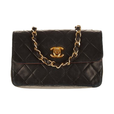 Chanel Black Quilted Mini Flap Bag