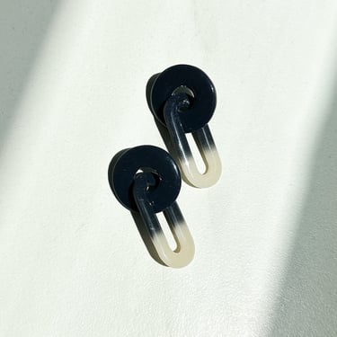 Black White Polymer Clay Earrings, Lightweight Statement Jewelry, Resin Earrings, Hypoallergenic Posts | JUICY Links in black russian 