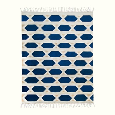 Kiliim | Hexa Blue Rug