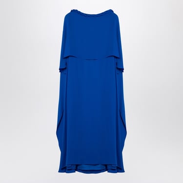 Valentino Electric Blue Silk Midi Dress Women