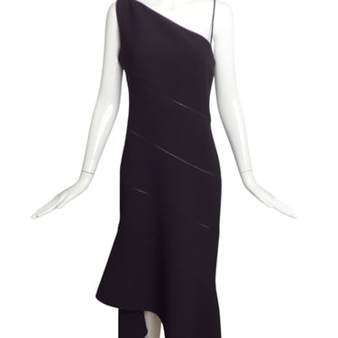 DION LEE- NWT Black One Shoulder Knit Dress, Size 4