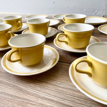 Royal China Casablanca Cavalier Ironstone Yellow Flower Coffee Cups and Saucers | Plates | Tea Cups | 1960s Dish Sunflower Replacements 