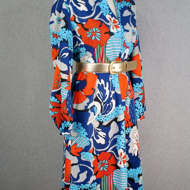1960s 1970s - Kay Windsor Op Art Dress - Mid Century Mod - Sheath Dress - Double Knit - Retro 
