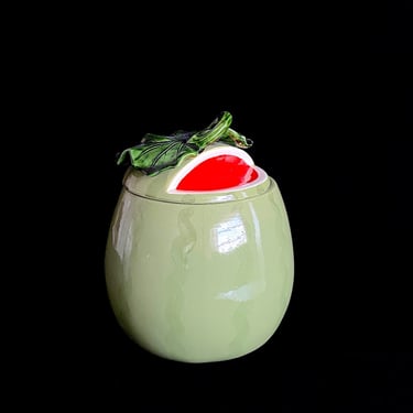 Vintage Metlox Poppytrail Watermelon Melon Ceramic Cookie Jar 