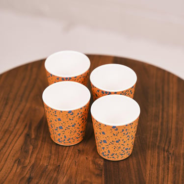 orange terrazzo cup