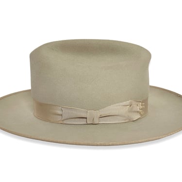Vintage 1950s Royal STETSON Western Fedora ~ size 7 1/4 ~ 50s Cowboy Hat ~ Bound Edge ~ Open Road 