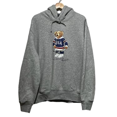 Polo bear outlet hoodie hockey