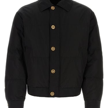 Versace Man Black Nylon Down Jacket
