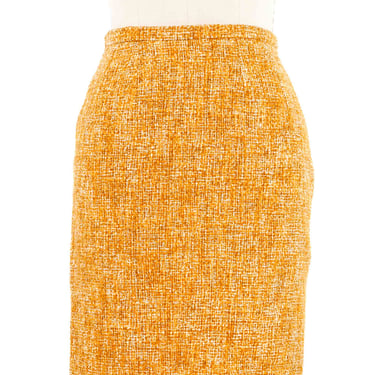 1996 Prada Orange Tweed Skirt