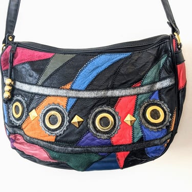 Vintage 80's/90's Patchwork Leather Shoulder Bag