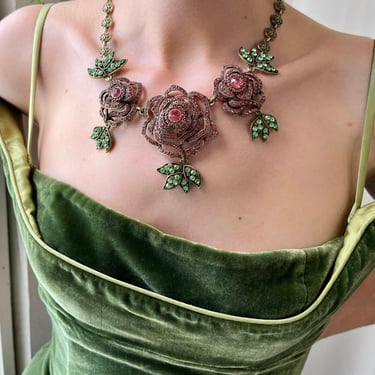 Oscar de la Renta Flower Necklace