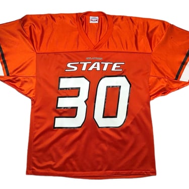 Vintage 90s Oklahoma State University Cowboys #30 Robinson Made in USA Football Jersey Size Large 