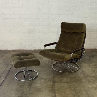 Reworked Ekornes Lounge Chair & Ottoman 