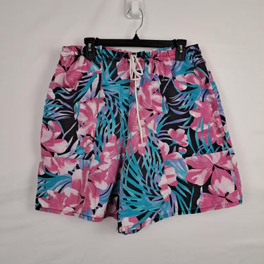 Vintage 80s / 90s Pink Tropical Shorts 