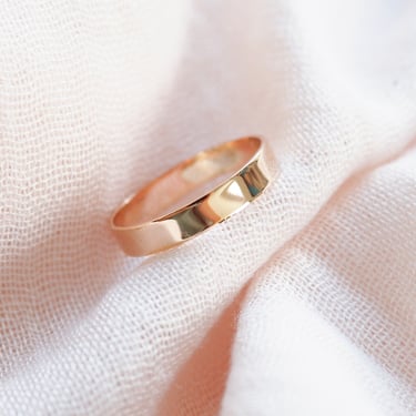 Thick Wide Gold Ring, Koa Ring - thick gold ring, thick stack ring, stacking ring, stacking gold ring, minimalist gold filled ring 