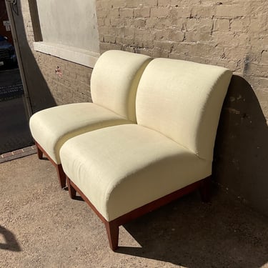 Linen Slipper Chair